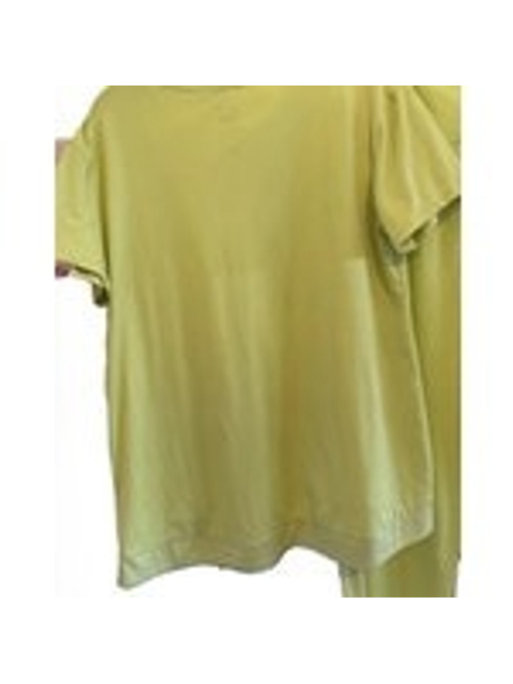 Women's Lug Yellow Scoop Top Short Sleeve Tee XS with Blue Trim - Picture 2 of 16